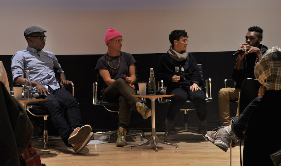 l-r Kenyon Farrow, Ted Kerr, iele paloumpis, and Jawanza James Williams. Photo courtesy of The Center for the Humanities, CUNY.