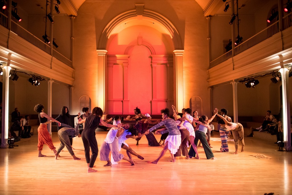 “the skeleton architecture, or the future of our worlds,” curated by Eva Yaa Asantewaa. October 22, 2016, Danspace Project. Photo: Ian Douglas